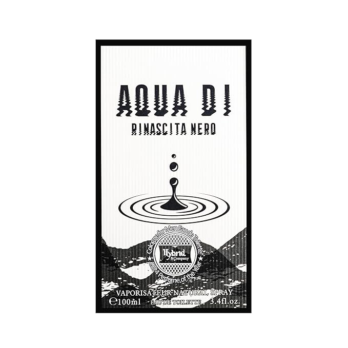Hybrid & Company Aqua Di Rinascita Nero For Men Eau De Parfum Vaporisateur Natural Spray 3.4 Fl Oz