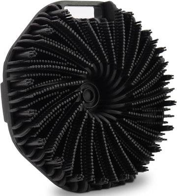 Silicone Body Scrubber, Body Wash Scrubber, Shower Scrubber for Body, Non-Slip Handle for Easy Cleaning, Travel Friendly (Black)