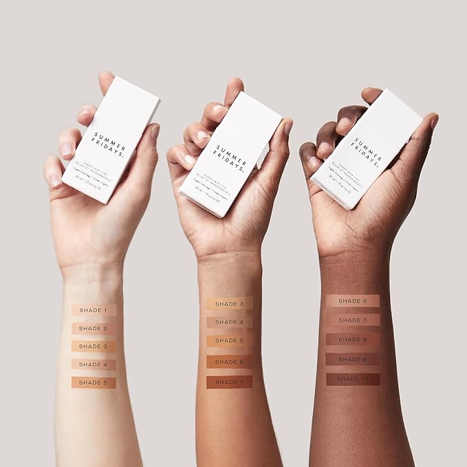 Summer Fridays Sheer Skin Tint - Skin Tint with Hyaluronic Acid - Helps Diminish Uneven Skin Tone - Sheer to Light Coverage - Shade 5 - Medium with Warm Neutral Undertones (1 Fl Oz)