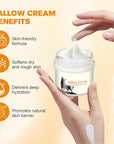 Tallow for Skin, Moisturizer Cream, Nourishing and Hydrating Skin, Organic Tallow & Honey Balm for Skin,Natural Grass-Fed Tallow Cream with Raw Honey for All Skin Care (1 PCS,60g)