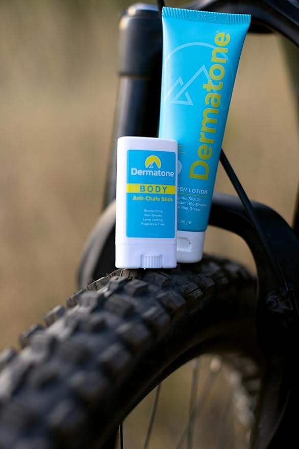 DERMATONE Anti Chafe Balm | No Chafing Stick | Larger Size | Fragrance Free, Non-Greasy | Prevent Thigh, Arm, Chest, Butt, Ball Rubbing Irritation, Daily Anti Friction Stick, Large 1.5 oz stick