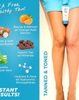 BE YOU BODY | Body Leg Perfecting Bronzer | Instant Healthy Waterproof Wash Off Radiant, Sun Free Natural Looking Transfer & Sweat Resistant Glowing Tan | No Orange Skin, No Stink, No Streak.