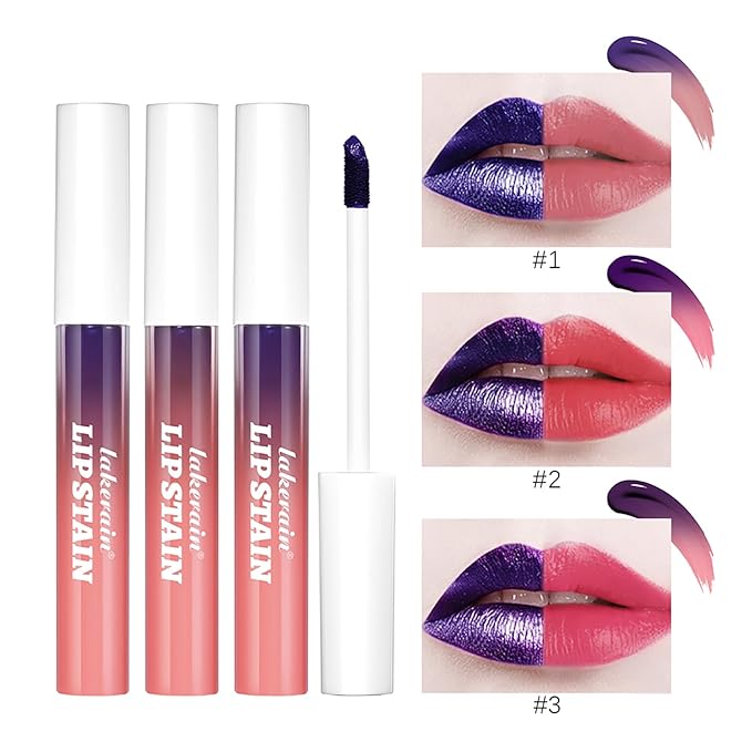 Peel-Off Lip Tint Set - Tattoo Lip Stain Kit, Long-Lasting Matte Finish, Moisturizing Peel-Off Lip Mask, Waterproof & Smudge-Proof, 24H Color Hold (#2 Cool Rose, 1)