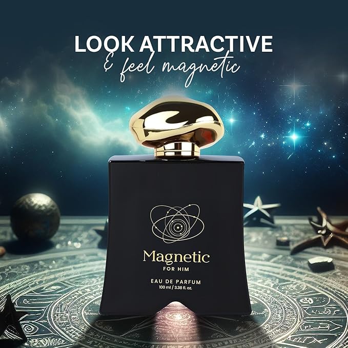 BELLAVITA Luxury Mood Collection MAGNETIC Perfume for Men 100ml | Pheromone Inspired Technology Long Lasting Fragrance | Notes of Grapefruit, Jasmine and Vanilla | Gourmet, Spicy Premium Fragrance