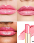 Oulac Shine Pink Lipstick for Women, 2 in 1 Glossy Light Pink Tinted Lip Balm, Hydrating Lipstick for Dry Lips, Moisture Shine Juicy Finish Vegan 2.2g/0.07oz (26)
