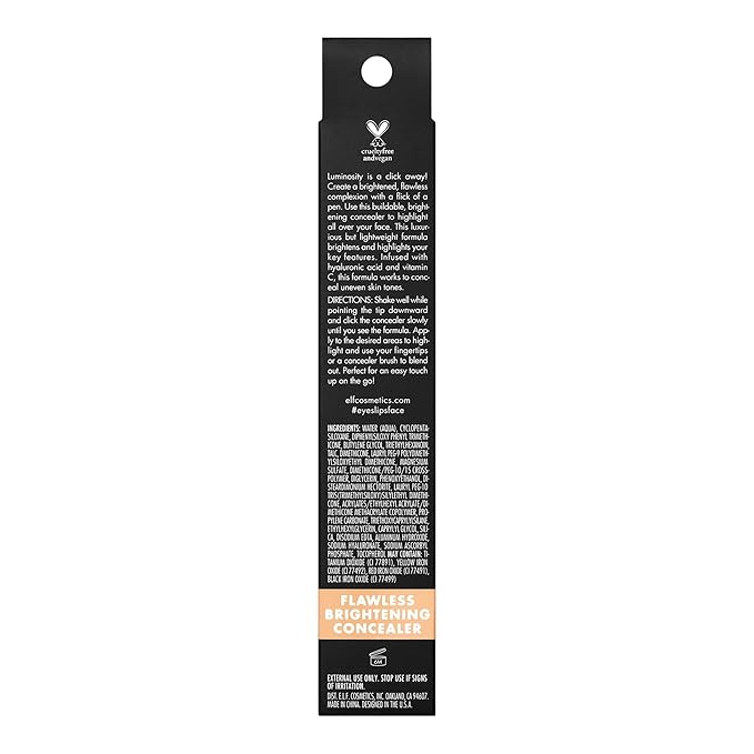 e.l.f. Flawless Brightening Concealer, Illuminating & Highlighting Face Fl Oz
