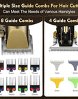 Professional Hair Clippers for Men,Hair Clippers+T-Blade Trimmer+Electric Shaver+Nose Hair Trimmer Set,4 in 1 Cordless Barber Hair Cutting Kit LCD Display Gifts (Gold)
