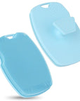 Zinc Infused Silicone Body Scrubber for Shower,Food-Grade Handheld Cleansing Skin Brush, Gentle Exfoliating and Lather Well - Azure
