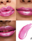 evpct Hot Pink Metallic Glitter Lip Liner and Lipstick Combo Lip Gloss Stain Set Makeup for Women Long Lasting Waterproof 24, Rose Pink Frosted Metallic Shimmer Glossy iridescent Liquid Lipstick 07