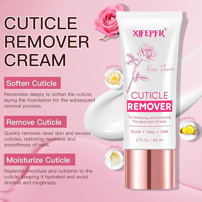 Cordless Electric Nail Drill File for Acrylic Gel Nails, Cuticle Remover Cream for Nail Care, Professional Nail Drill Manicure and Pedicure Kit with Drill Bits for Home & Salon Use