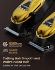 Electric Hair Clippers for Men, Cordless Clipper and Trimmer Set, Clippers for Hair Cutting Kit with Long Battery Life, Hair Grooming Trimmer for Family Kids and Self-Haircut Use