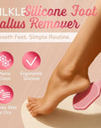 Silicone Foot Callus Remover - Nano Glass Foot File for Dead Skin and Cracked Heels - Callus Remover for Feet & Hard Skin - Ergonomic Foot Scrubber & Exfoliator for Soft, Smooth Feet - Pink