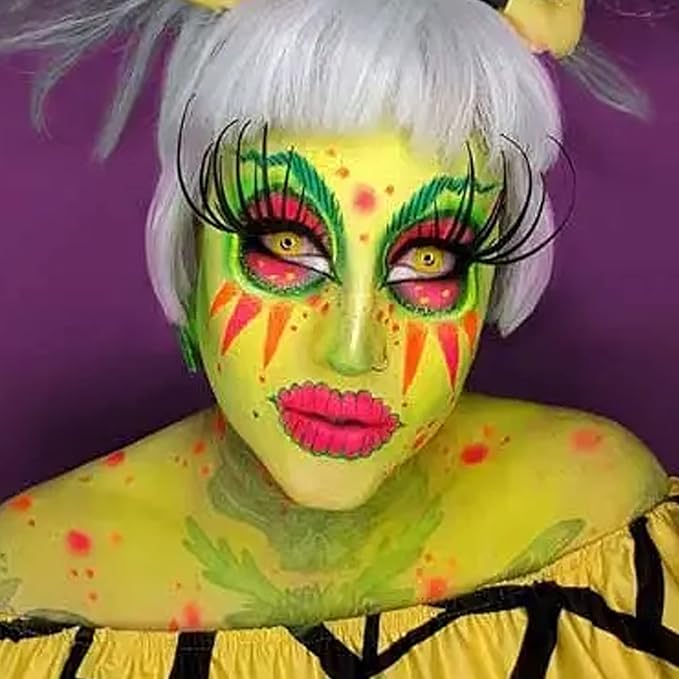 MEICOLY Ogre Green Face Body Paint Stick,Elphaba Face Paint Makeup,Cream Face Paint for Disgust Goblin Demon Halloween SFX Special Effects Cosplay Makeup,Waterproof Eye Black Stick