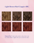 eSalon Permanent Hair Color & Hair Dye Complete Kit - Personal Colorist Kit for Up To 100% Gray Coverage for All Hair Types - Professional-Grade Ammonia-Free Hair Dye (Light Brown Red Copper 6RC)