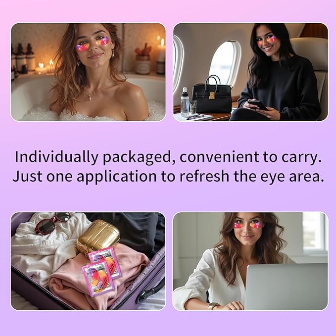 Eye Masks (24 Pairs) - Gift for Her - Under Eye Patches for Dark Circles, Puffiness, Wrinkles, Soothing & Hydrating, Skincare Eye Gel Pads, Beauty Essential for Women, Bridesmaid Gifts