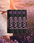 Ellovi Natural Lip Butter Lip Balm - Lavender - Pure Enough to Eat - Made With Just 6 Vegan Ingredients - 100% Natural & Organic Moisturizing Lip Care for All Day Hydration (4-Pack)