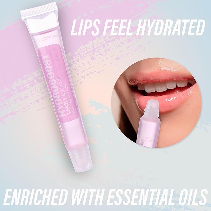 EXPRESSIONS 12pc Lip Oil Set - Flavored Lip Oils Value Pack, Hydrating Lip Oils w/Squeeze Tube Application, Moisturizing Lip Oil Collection for Everyday Lip Care and Lip Repair (HYDROBOOST)