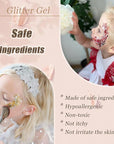 Face Body Glitter, Hair Glitter Sparkles Chunky Face Glitter Gel for Girls Makeup Singer Concerts Mermaid Festival Sequins Face Paint (White+Silver+Pink+Gold+Light Blue+Green+Rose Red)