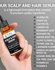 Dr. Berg Scalp & Hair Serum (Improved Formula) with Vitamin D3 & E - Clinically Tested, Paraben- and Sulfate-Free Hair Oil for Women & Men - Includes Rosemary Oil, Castor Oil & Jojoba Oil - 2 Fl oz