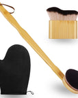 3 in 1 Self Tanning Mitt Self Tanner Brush for Body Kabuki Brush for Self Tanner Mitt Self Tanning Brushes for Self Tan Brushes Tanning Glove Self Tanner Back Applicator Back Tanning Applicator