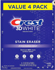 Crest 3D White Stain Eraser Teeth Whitening Toothpaste, Polishing Mint, 3.1 oz (Pack of 4)