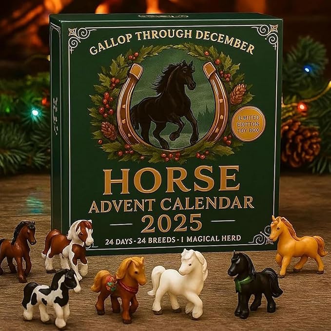 2025 Year of the Horse Advent Calendar - 25-Day Mystery Blind Box Ornaments, Acrylic Christmas Countdown Tree Decor for Home, Holiday Gift for Teens & Adults