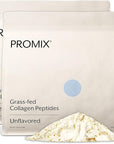 Promix Hydrolyzed Collagen Peptides - Type 1 Grass Fed Collagen, 4.7g glycine, Type 3 bioactive peptides - Unflavored - 2.5 Pound (Pack of 2)