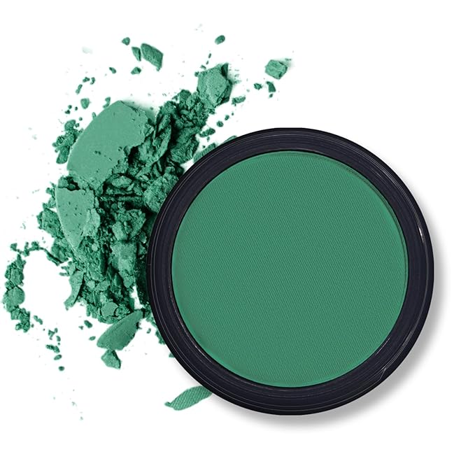 Erinde Single Green Matte Eyeshadow Palette, High Pigmented Eye Shadow Powder, Long Lasting, Ultra-Blendable, Intense Color