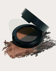 Soft Brow Define & Fill Powder Duo, Includes Dual ended Brush, Vegan and Cruelty Free (Black/Brown)