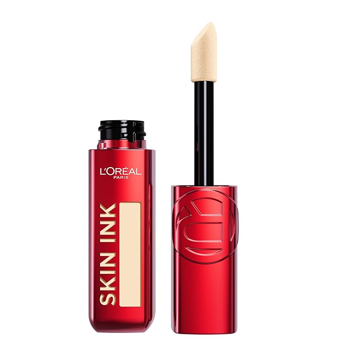 L'Oreal Paris Infallible Skin Ink 2-in-1 Foundation Concealer Hybrid Face Makeup, up to 48HR Transfer-Resistant with Buildable Light to Full Coverage, 40 Fair Warm