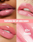 Summer Hydrating Lip Butter Balms Lip Gloss,Natural Vegan Lip Balm Tinted for Instant Moisture,Shine,Hydration Pink-Tinted,Soothes & Softens Dry Lips,Bálsamo labial hidratante 02#Candy (0.5 Fl Oz)