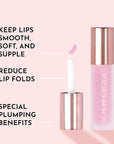 Lawless Forget the Filler Lip Plumping Line Smoothing Gloss - Strawberry Milkshake - Premium Volumizing Lip Gloss with Natural Ingredients Designed to Plump, Firm, and Hydrate Lips 0.11 oz