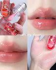4 Pcs Lip Gloss Oil Set, Fruit Flavored Lip Gloss Set Cute Lip Jelly Hydrating Lip Make-Up for Kids and Teens, Kid Friendly, Party Gift, Non-toxic