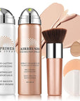 Air Brush Makeup Foundation and Makeup Primer for Face,Hydrates and Moisturizes,Buildable Coverage with Anti-aging Formula for Smooth Radiant Skin (01 Natural)