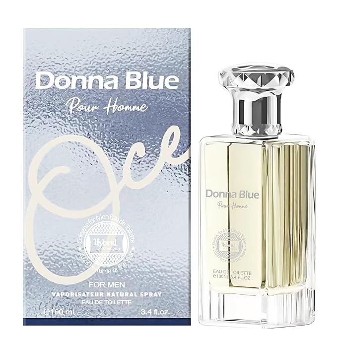 Hybrid & Company Donna Blue Pour Homme Eau De Toilette Natural Spray Vaporisateur 100ML 3.4FL.OZ