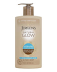Jergens Natural Glow Hydra Gel Moisturizer, Hyaluronic Acid Tanning Lotion, Hydrating Tanning Gel, Fragrance-Free Self Tanner, Medium to Deep Skin Tones 8.3 Oz