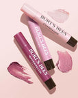 Burt's Bees Lip Shimmer Pink Collection, Tinted Lip Balm Stick, Moisturizing for All Day Hydration with Natural Glowy Pigmented Finish & Buildable Color, 3 Shades; Value Pack, 3 Tubes x 0.09 Oz