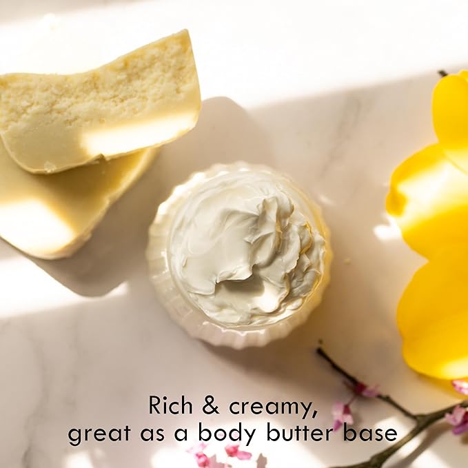 Organic Shea Butter Raw Unrefined | Pure African Shea Butter for Hair & Dry Skin | Natural Face Moisturizer | Body Butter Base for Lotion, DIY Lip Balm and Soap Making Supplies, 1lb Bar