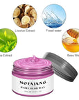 Temporary Hair Color Wax 4.23 oz-Instant Hairstyle Cream Hair Pomades Hairstyle Wax for Party Cosplay Easy Cleaning (1, Pink)