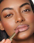 Oulac Nude Lipsticks for Women, Pink Matte Lip Stick, Full Coverage Lip Color, Satin Matte Finish, Cream Texture, Hydrating, Infused with Hyaluronic Acid, Vegan & Clean Beauty 4g SG03 Be Seductive