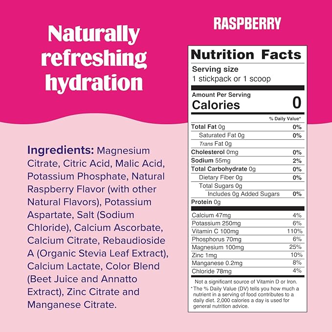 Ultima Replenisher Daily Electrolyte Drink Mix – Raspberry, 90 Servings – Hydration Powder with 6 Key Electrolytes & Trace Minerals – Keto Friendly, Vegan, Non-GMO & Sugar-Free Electrolyte Powder