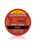 Creme of Nature with Argan Oil From Morocco Perfect Edges Hair Gel, 24 Hour Hold with Moisture and Exotic Shine, Black, 2.25 Oz (Pack of 1)