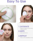 SUNLAND Reusable Makeup Remover Pads for Face,Eye,Lips 16 Pack Microfiber Face Cleansing Gloves Washable with Laundry Bag and Travel Bag Rounds Toner Pads（Round 3.15inchx16 White）