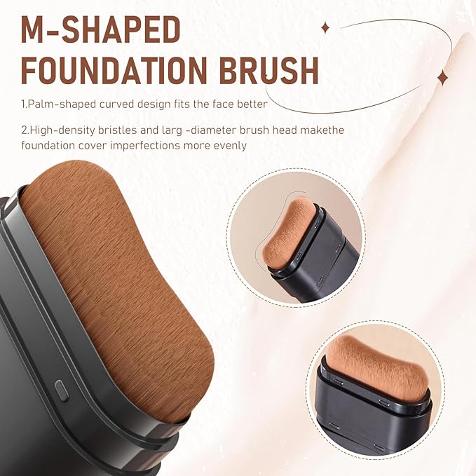 Long-Lasting Concealer Foundation Stick, Full Coverage Foundation Stick, Contouring foundation, Cover Blemishes for All Skin Types (NATURAL)