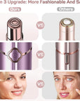 Facial Hair Removal for Women, Painless Electric Facial Hair Remover for Face, Chin，Upper Lip with USB Rechargeable