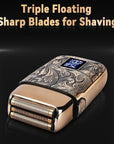 Ufree Close Shave Electric Foil Shavers for Men, 3-Speed Electric Razor, Bald Head Shavers, Face Shaving Beard Trimmer with LCD Display, Gifts for Men