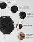 Silicone Body Scrubber, Exfoliating Body Wash Scrubbers Exfoliator, Shower Body Brush for Effective Showering Exfoliation and Gentle Massage (Black)