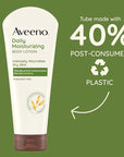 Aveeno Daily Moisturizing Body Lotion, Body Lotion for Dry Skin with Prebiotic Oat, Paraben Free, Fragrance Free, Non-Greasy, Non-Comedogenic Moisturizer, 8 FL OZ