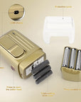Hair Clippers for Men,Professional Cordless Barber Trimmer Set,Nose and Ear Hair Trimmer with Razor Replacement Head,USB Rechargeable Hair Cutting Grooming Kit-LED Display (Gold-1)