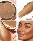 Oulac Shimmer Bronzer Powder Face Makeup with Mirror Cruelty-Free B03